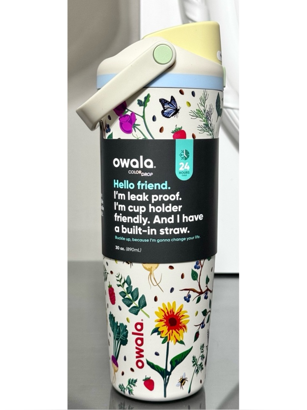 Owala MOTHER’S DAY GARDEN COLOR DROP 30oz FreeSip Sway, MOTHER NATURE